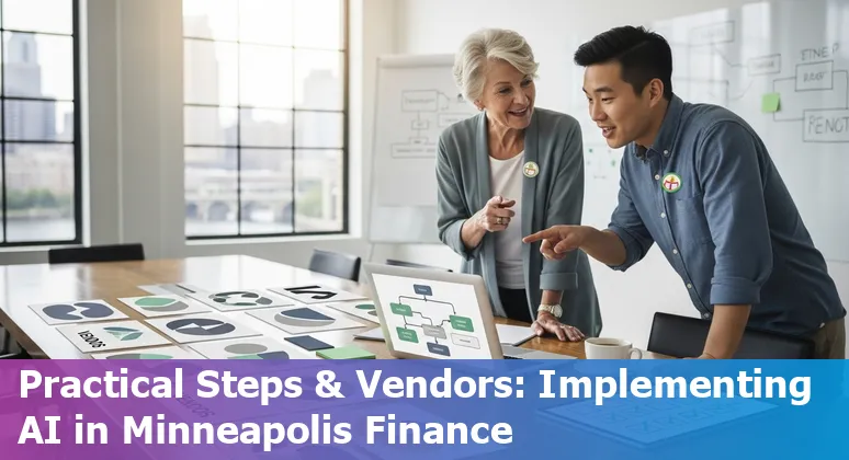 AI in financial services in Minneapolis, Minnesota 2025 — professionals reviewing AI compliance and strategy.