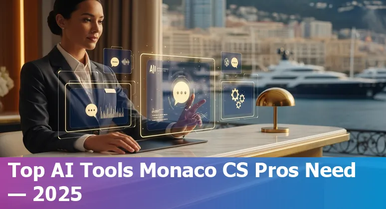 Logos of Zendesk, Intercom, HubSpot, Tidio, Ada, Trengo, Freshdesk, Salesforce, LivePerson and Zoho Desk over Monaco skyline