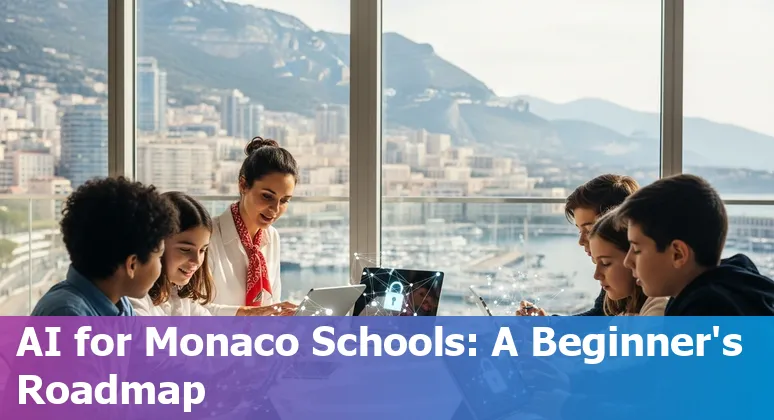 Teachers and students using AI tools in a Monaco classroom in 2025