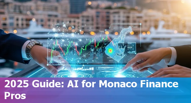 Finance professional using an AI dashboard in an office in Monaco in 2025