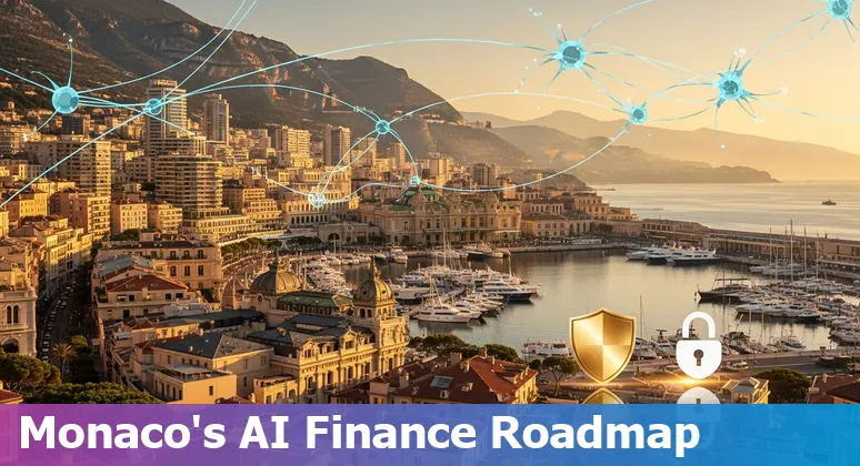 Monaco 2025 banking AI illustration showing Monaco Cloud, GPUs and financial services use cases in Monaco