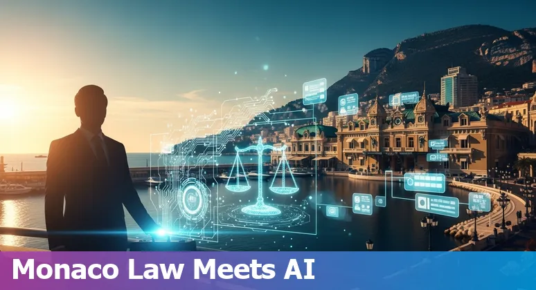Monaco lawyers using AI tools on laptops, illustrating how AI reshapes legal tasks in Monaco in 2025