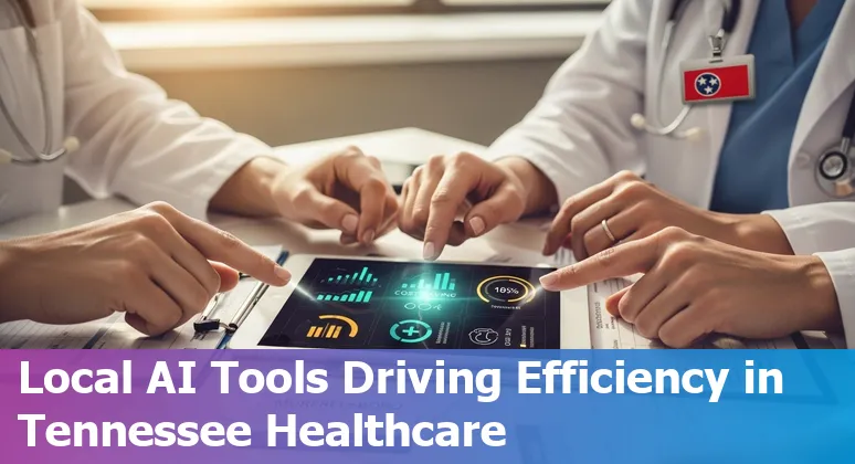 Healthcare professionals reviewing AI dashboard in Murfreesboro, TN hospital — AI cost-saving and efficiency tools in Tennessee