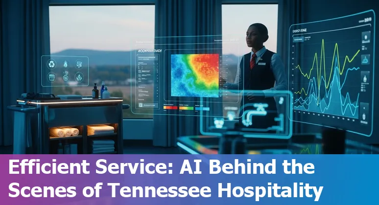 Hotel lobby with AI check-in kiosk and smart room controls in Murfreesboro, Tennessee.