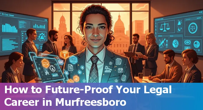 Lawyer using AI tools in Murfreesboro, Tennessee office — legal technology in Tennessee, USA