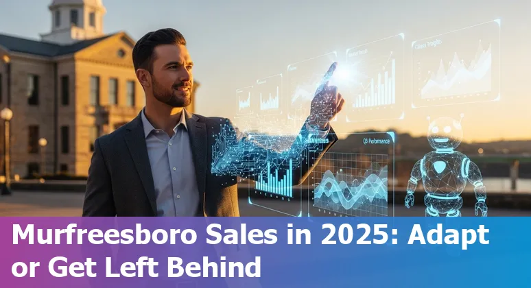 Sales rep using AI tools in an office in Murfreesboro, Tennessee, US
