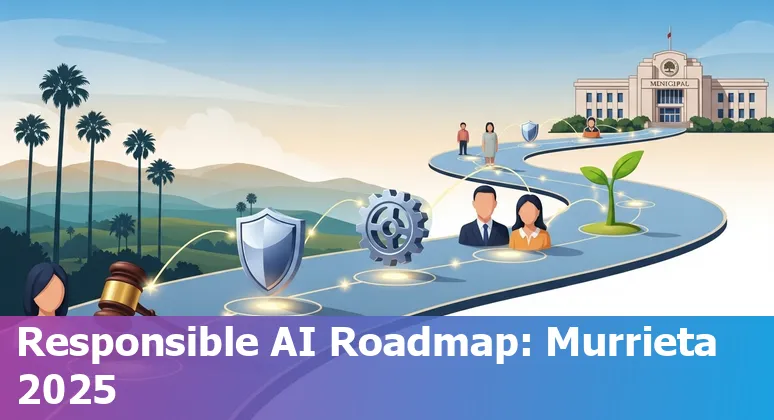 Murrieta, California government officials reviewing AI plans in 2025 with neighborhood map and charts
