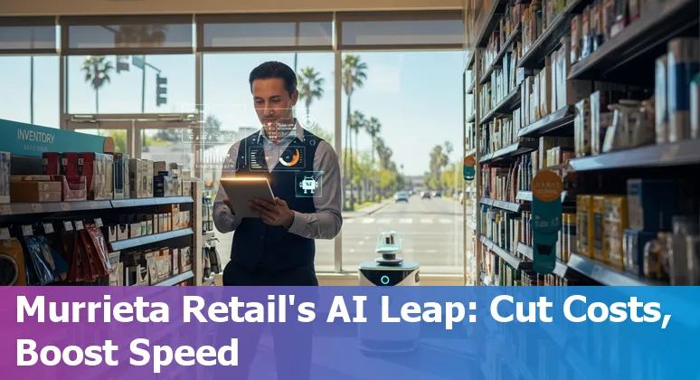 Retailers in Murrieta, California using AI-driven inventory robots and digital signage to cut costs and improve efficiency