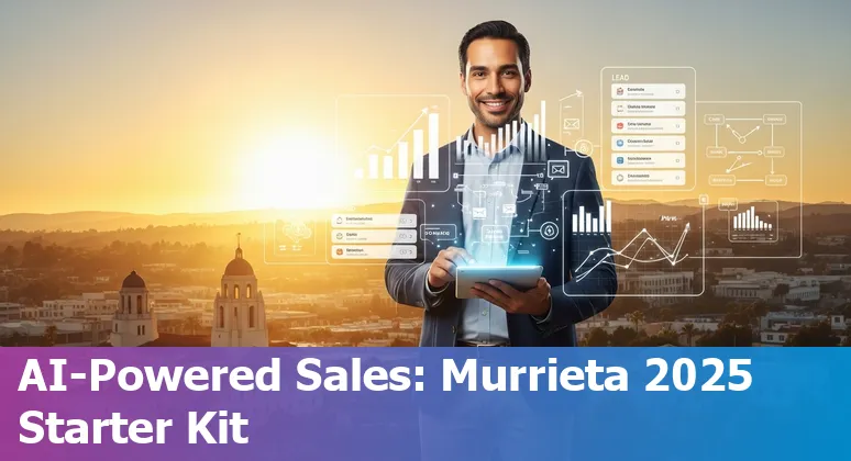 Sales professional using AI tools in Murrieta, California in 2025, illustrating personalization and automation.