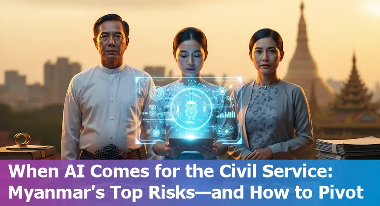 Myanmar government clerks and public servants adapting to AI tools and training
