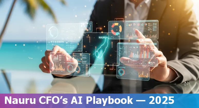 Finance professional using an AI dashboard in Nauru in 2025