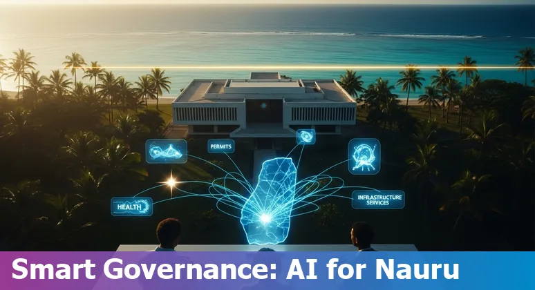 Government of Nauru officials reviewing an AI roadmap for secure, sovereign public-sector deployment in Nauru