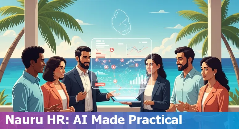 HR professional using AI dashboard in a Nauru office, 2025