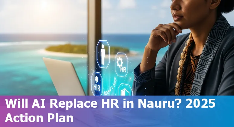 HR professional using AI dashboard in an office in Nauru, 2025