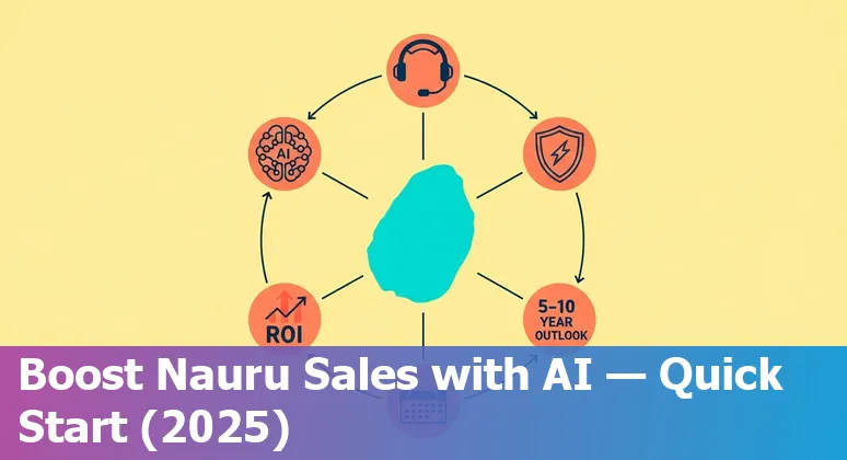 Sales professional using AI tools on a laptop in Nauru, 2025