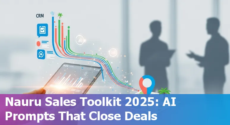 Sales professional in Nauru using AI prompts on a laptop with Talkdesk call transcript and calendar invite on screen