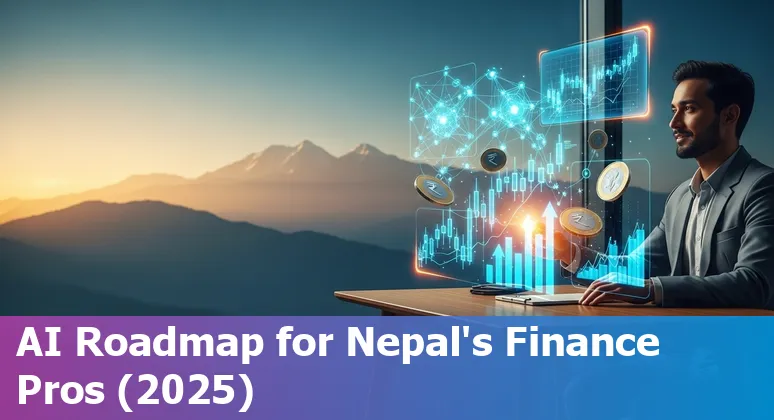 Finance professional using AI tools in an office in Nepal, 2025