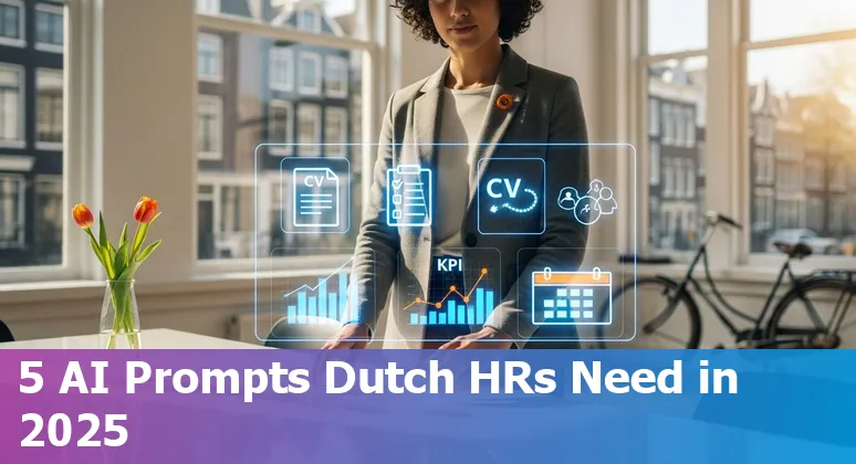 HR professional using AI prompts to analyze employee data in the Netherlands
