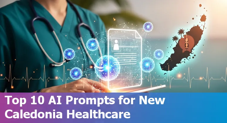 Healthcare AI use cases in New Caledonia with hospital staff, CT scans, and chatbots