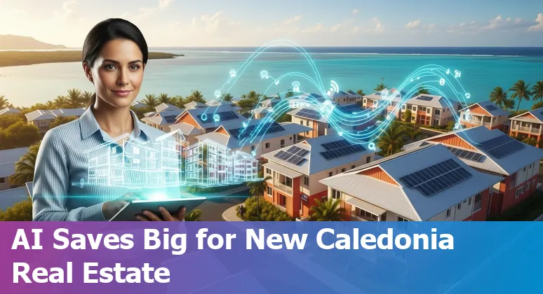 AI dashboard showing real estate analytics for a property portfolio in New Caledonia