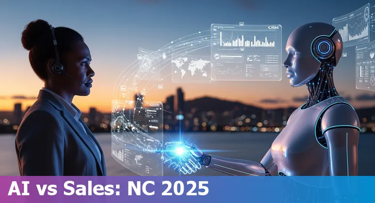 Salesperson using AI tools in an office in New Caledonia, 2025