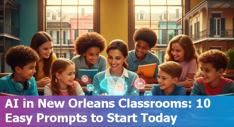 Teachers and families in a New Orleans school using AI tools at a bilingual family engagement event