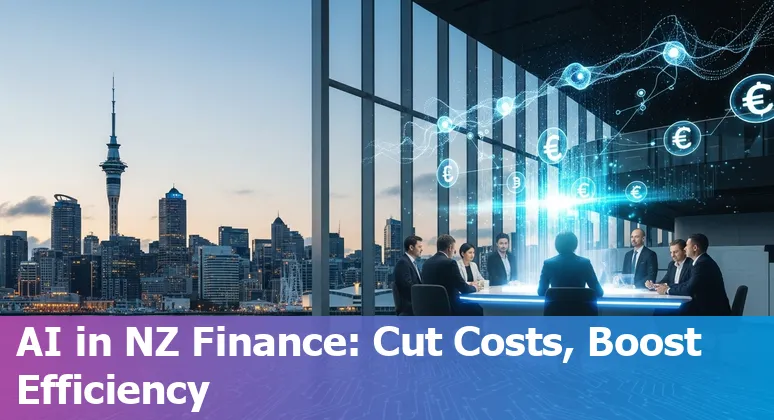 AI helping financial services cut costs and improve efficiency in New Zealand — bank, data and automation imagery in New Zealand