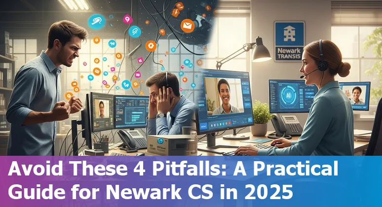 Customer service agent using AI tools in Newark, New Jersey office in 2025