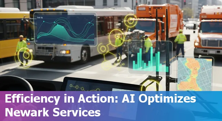 Newark, New Jersey government office using AI tools with NJII logo in the background.