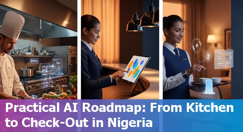 Hotel staff using an AI operations dashboard in Nigeria — hospitality industry 2025