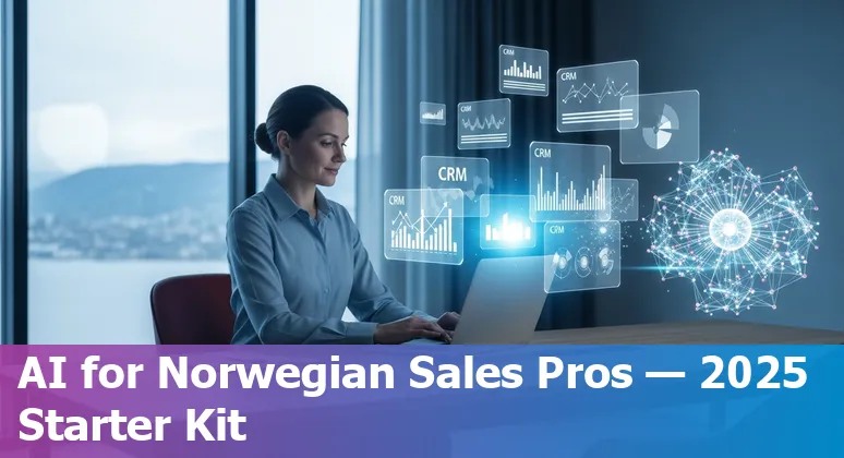 Sales professional using AI tools on a laptop in Oslo, Norway in 2025