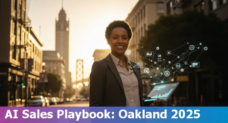 Sales professional using AI tools at Data Council 2025 in Oakland, California