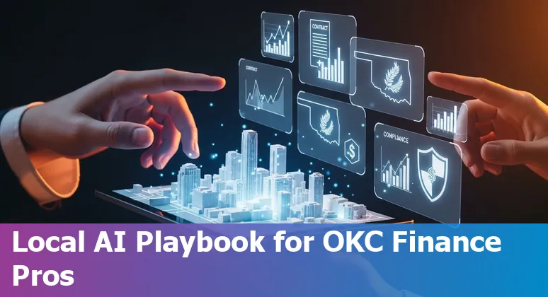 Finance professional using AI dashboard in an Oklahoma City, Oklahoma office in 2025