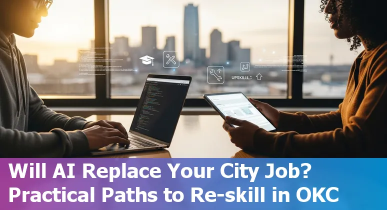 Oklahoma City government offices with icons for AI, training, and workforce transition.