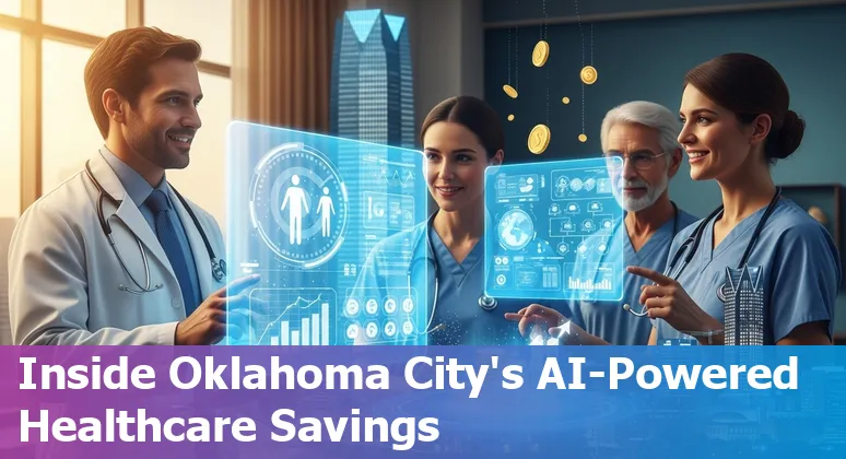 Healthcare AI in Oklahoma City, Oklahoma, US: clinicians and engineers collaborating on AI dashboards to cut costs and improve efficiency.