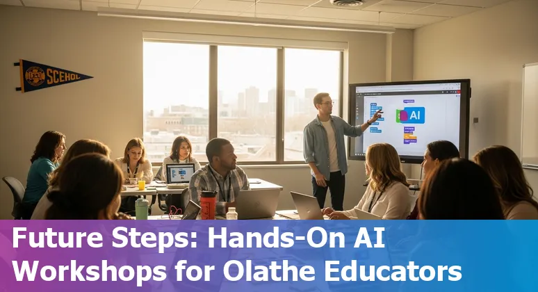 Teachers and students using AI and VR in a classroom in Olathe, Kansas, US in 2025