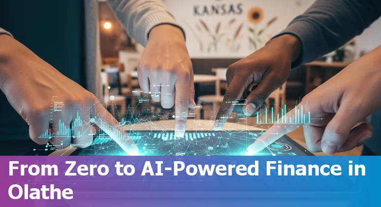 Finance professional using AI dashboard in Olathe, Kansas, US in 2025