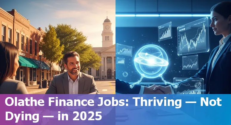 Finance professional using AI tools in Olathe, Kansas office — 2025 adaptation and upskilling