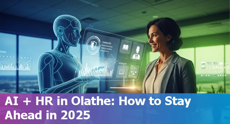 HR team reviewing AI tools and checklist in Olathe, Kansas, US office