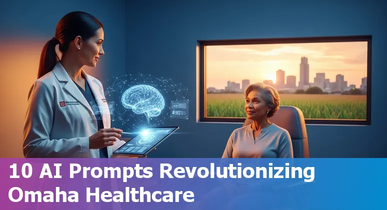 Healthcare AI in Omaha: clinicians using AI tools like ChatGPT, Ada, Sully.ai, and imaging platforms in a hospital setting.