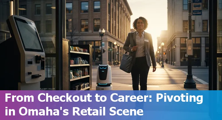 Omaha retail worker learning AI tools and warehouse robotics to adapt to automation.