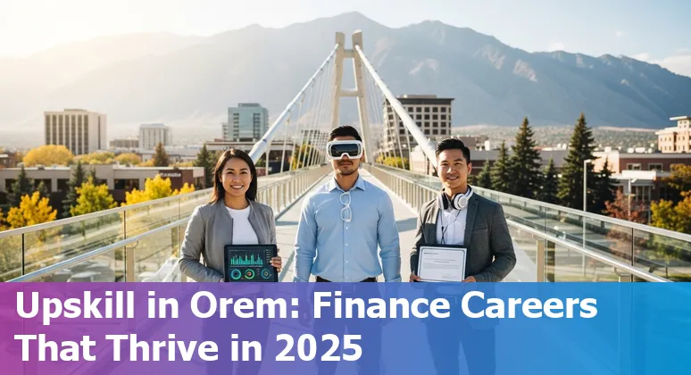 Finance professional using AI tools in Orem, Utah office — upskilling and automation in Utah, US