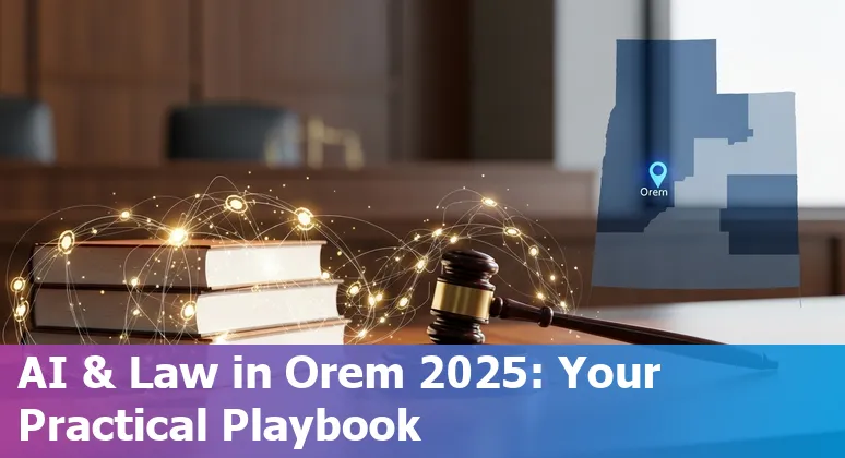 Orem, Utah legal professional using AI tools with Utah skyline in background, 2025