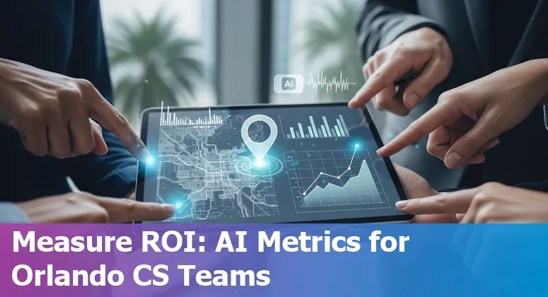 Customer service agent using AI tools in Orlando, FL — skyline and UCF research context