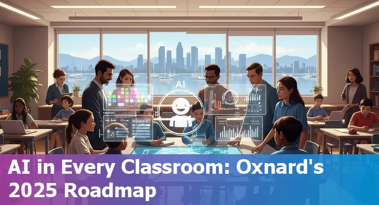 Educators in Oxnard, California collaborating on AI lesson planning in 2025