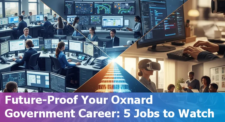 Oxnard city government employees working with AI tools and training materials