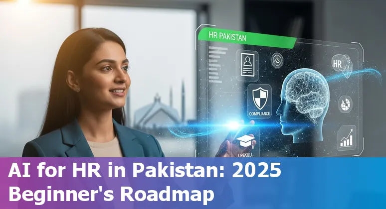 HR professional using AI tools in Pakistan office, 2025