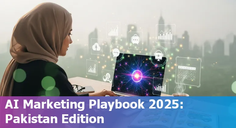 Marketing team using AI tools for campaigns in Pakistan 2025