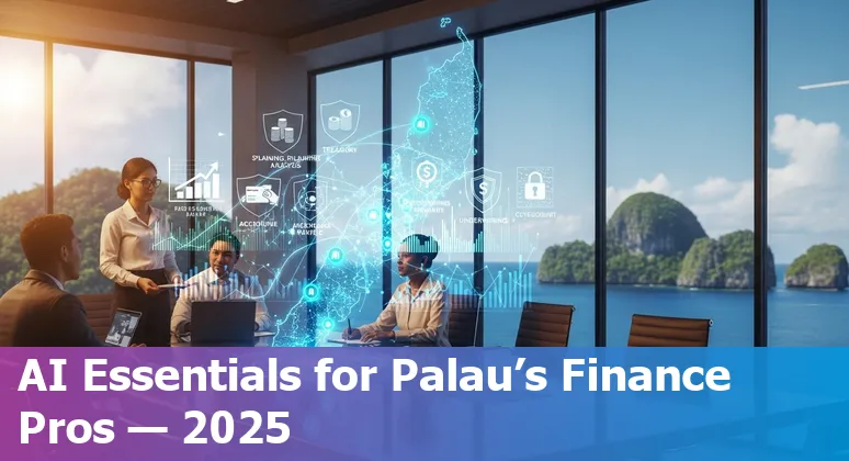Finance professional in Palau using AI tools for forecasting, compliance, and cybersecurity