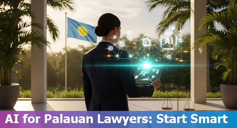 Lawyers using AI tools on laptops in an office in Koror, Palau